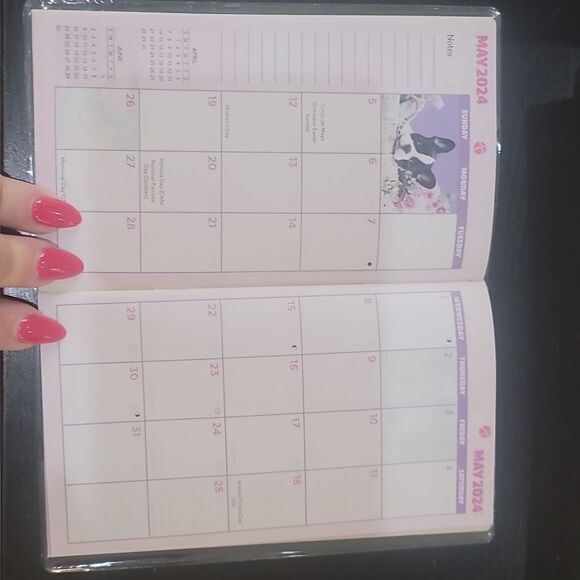 Puppies dogs corgi 2024 2025 monthly Planner pocketbook calendar pug frenchie - Picture 2 of 10
